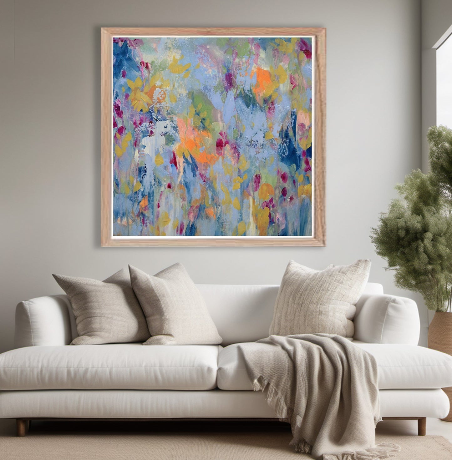 Floral Frequency - Framed Print on Paper