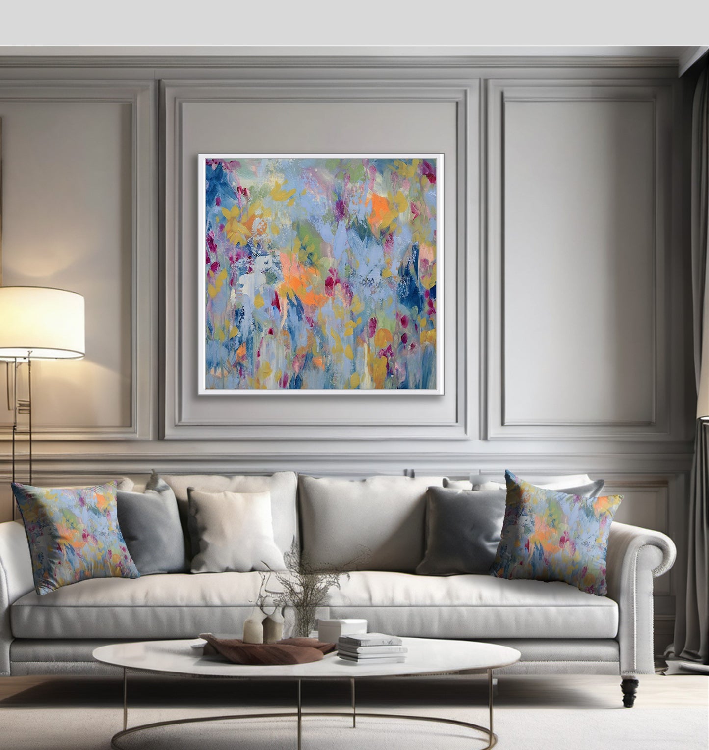 Floral Frequency - Framed Print on Paper