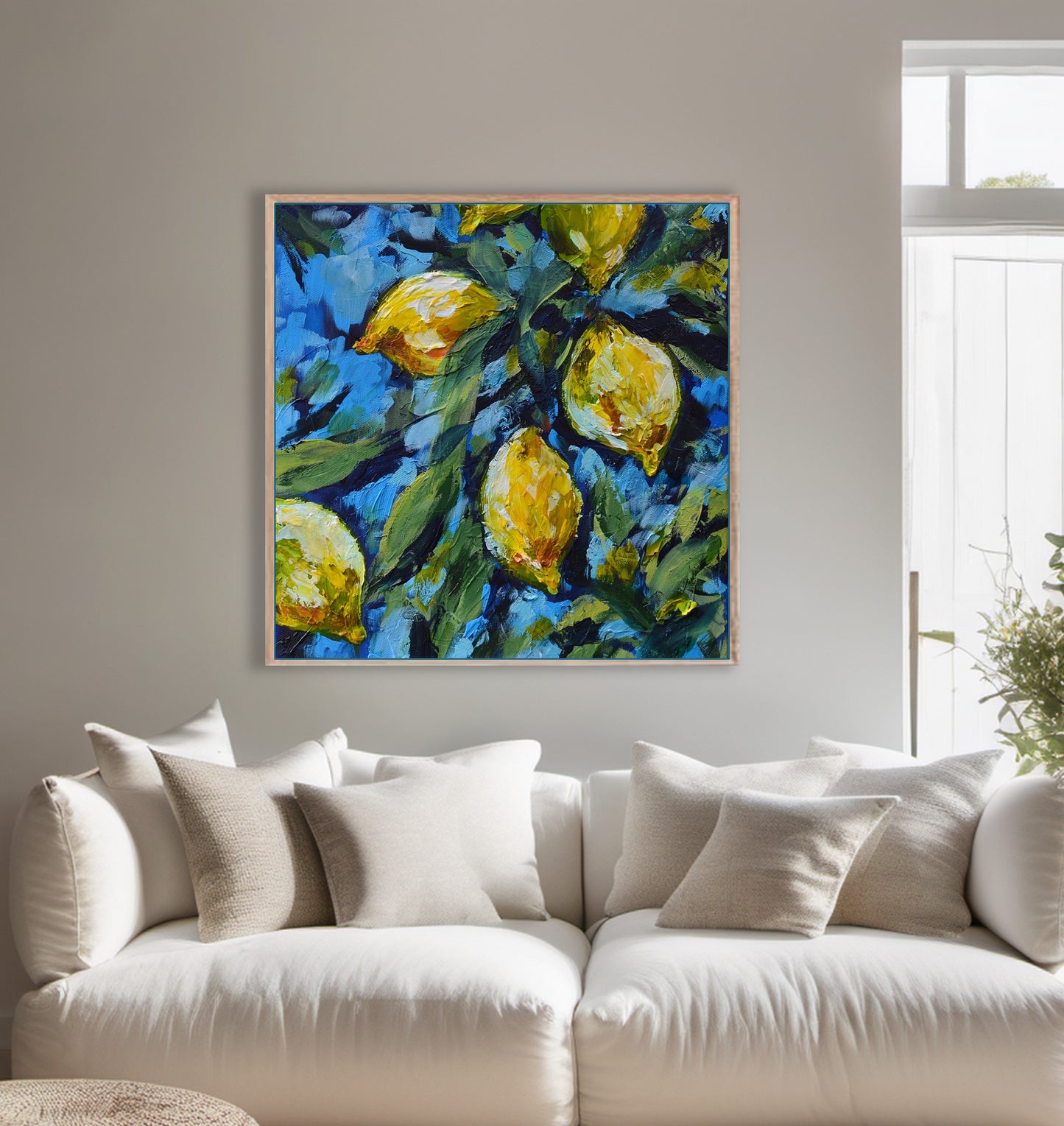 Bountiful Lemon Harvest – Fine Art Canvas Print - Square