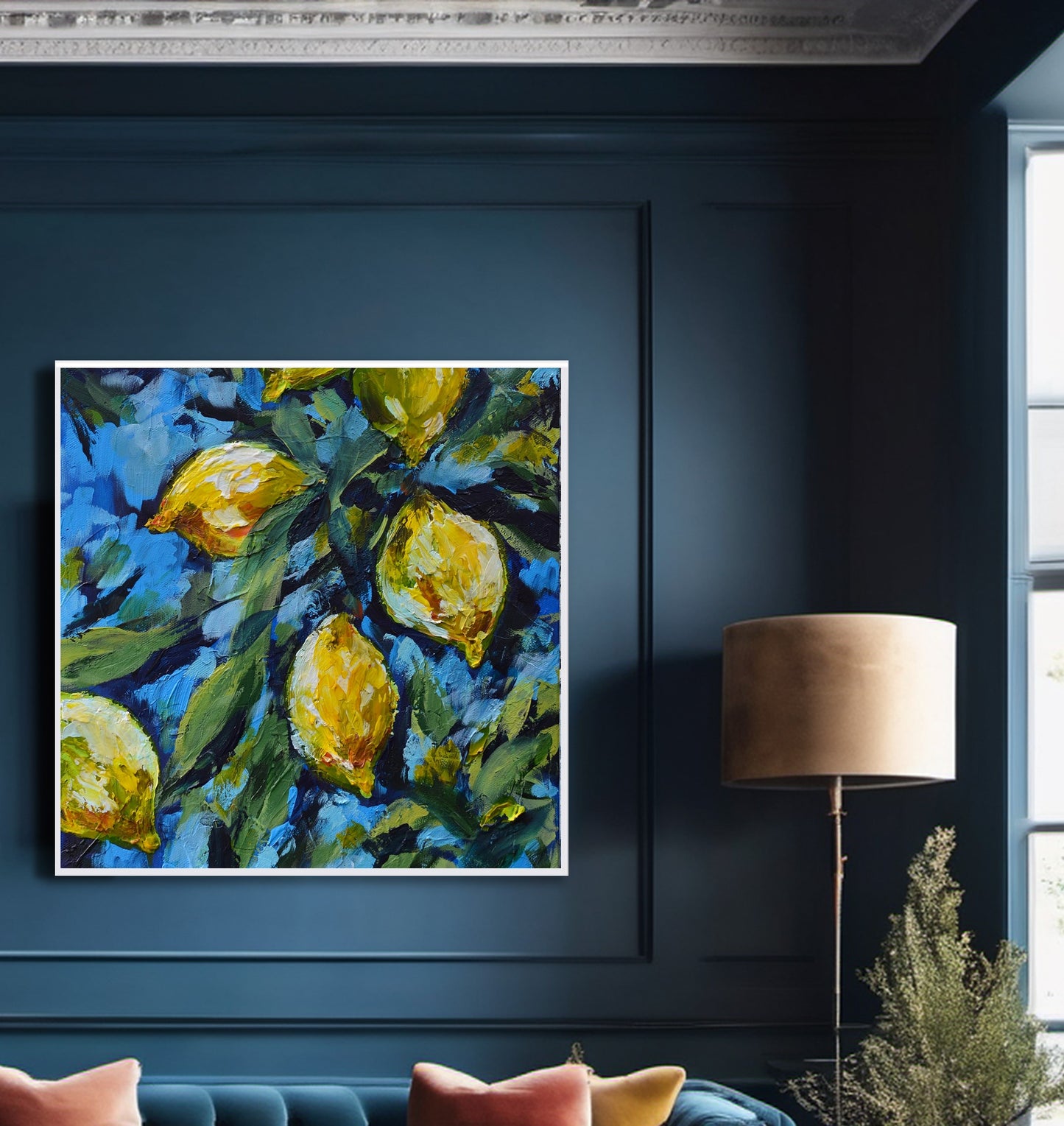 Bountiful Lemon Harvest – Fine Art Canvas Print - Square