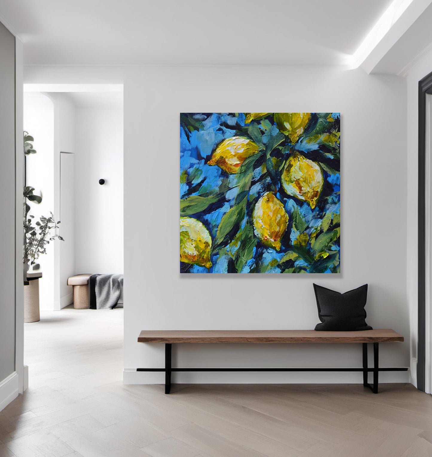 Bountiful Lemon Harvest – Fine Art Canvas Print - Square