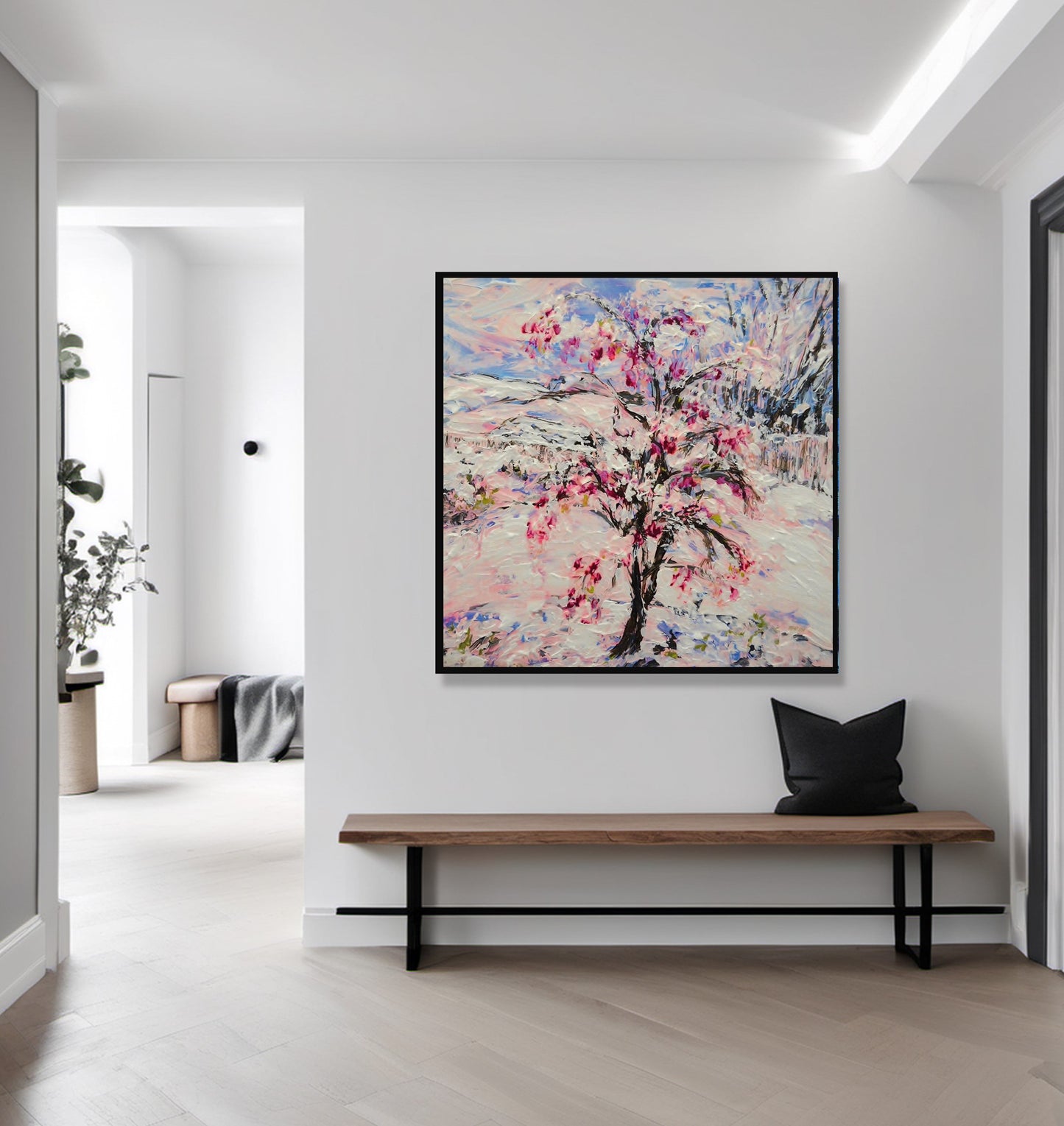 Cherry Blossom Spring Snow – Fine Art Canvas Print