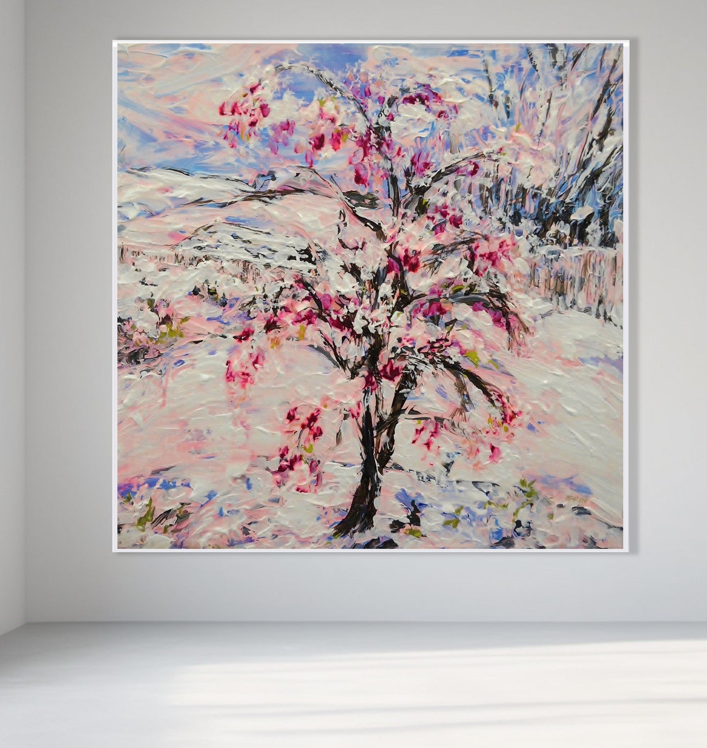 Cherry Blossom Spring Snow – Fine Art Canvas Print