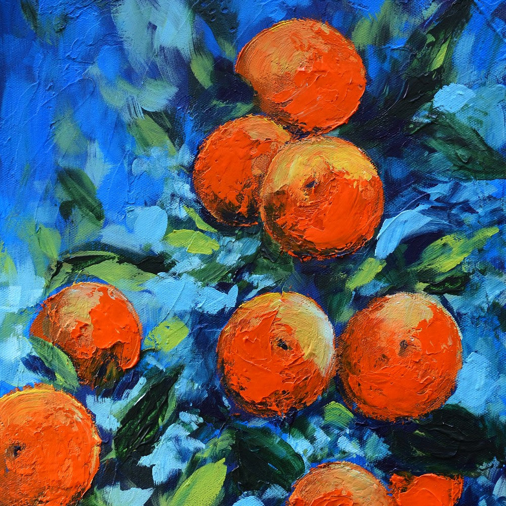 Orange Tree Harvest – Fine Art Canvas Print - Square