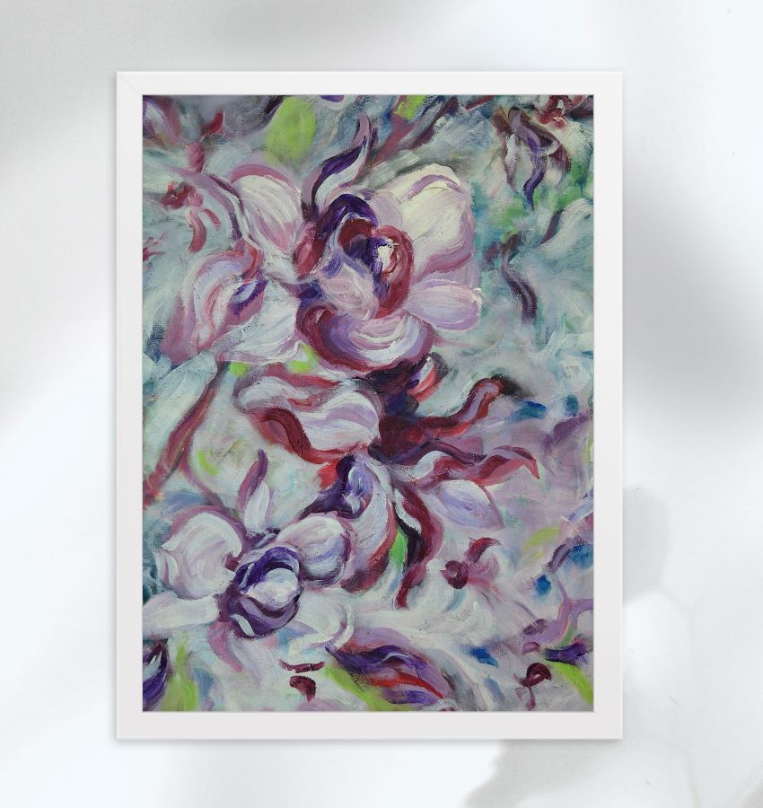 Early Season Whispers Magnolias Framed Matte Art Print on Paper