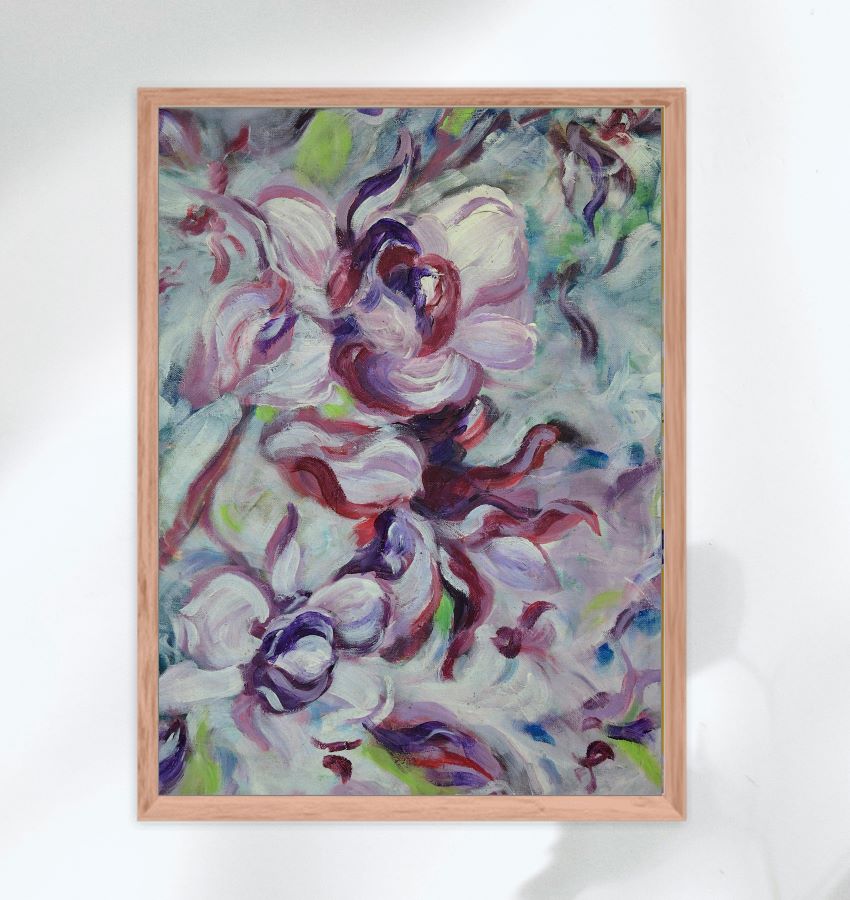 Early Season Whispers Magnolias Framed Matte Art Print on Paper
