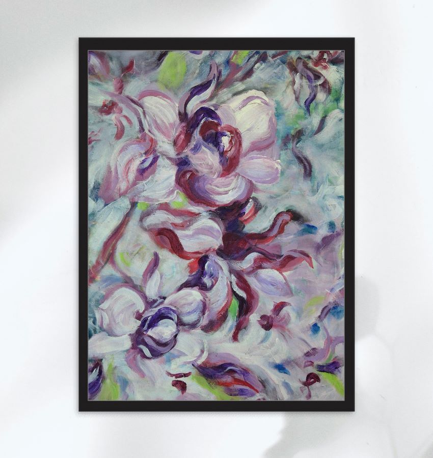 Early Season Whispers Magnolias Framed Matte Art Print on Paper