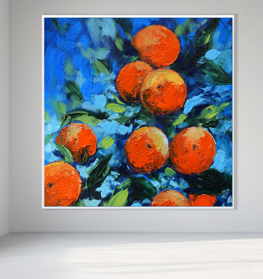 Orange Tree Harvest – Fine Art Canvas Print - Square