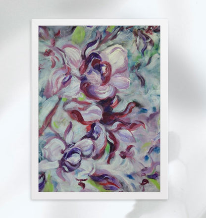 Early Season Whispers Magnolias Framed Matte Art Print on Paper