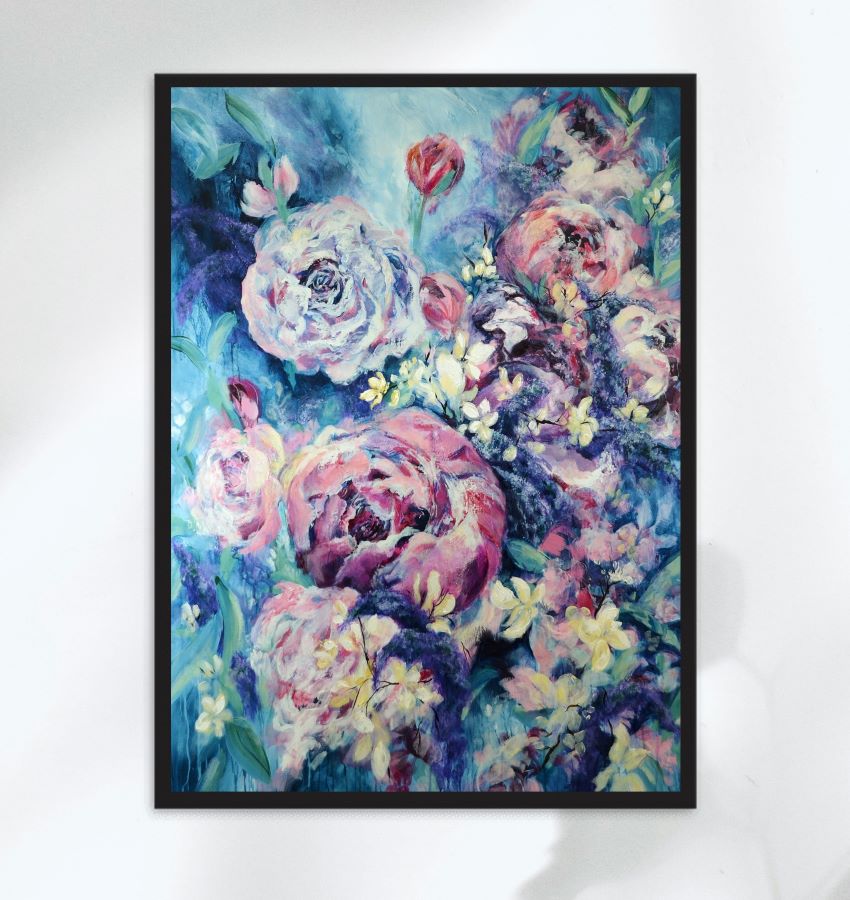 Peony Rhapsody Framed Matte Art Print on Paper