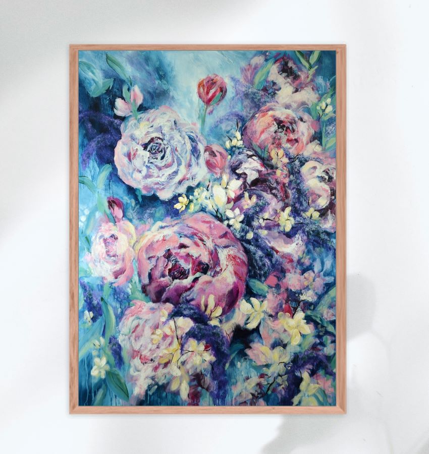 Peony Rhapsody Framed Matte Art Print on Paper