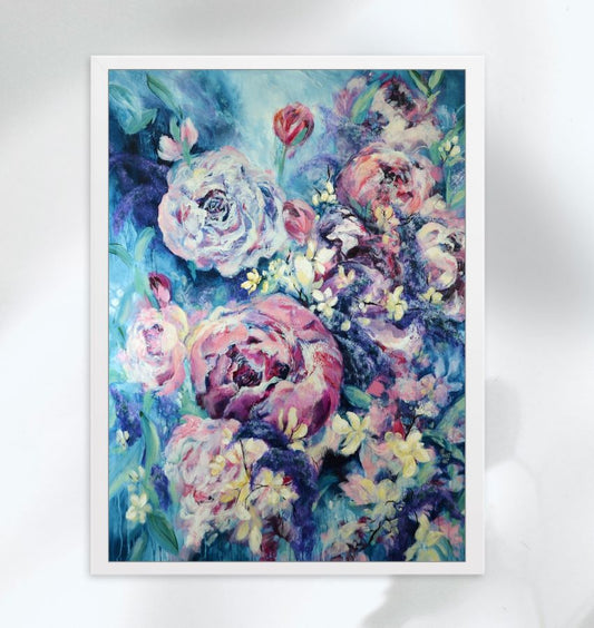 Peony Rhapsody Framed Matte Art Print on Paper